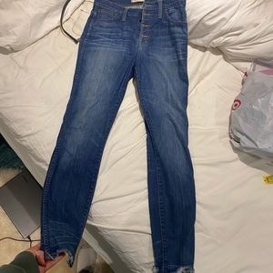 Madewell skinny jeans. Mid wash